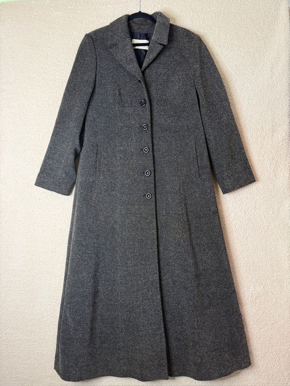 Collection Collezione Gray Wool Blend Long Maxi Coat Women’s Size 42